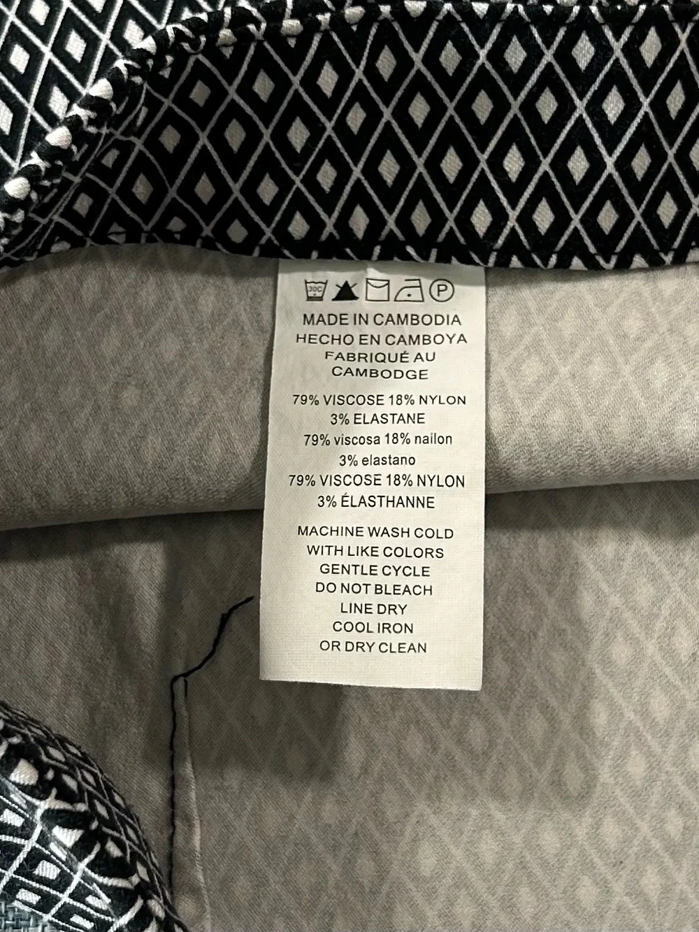 Michael Kors Black and White Geometric Print Pants